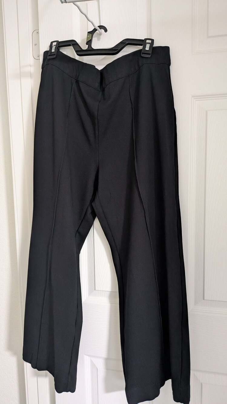 DKNY Flare Pants Size XL Black Logo Waistband